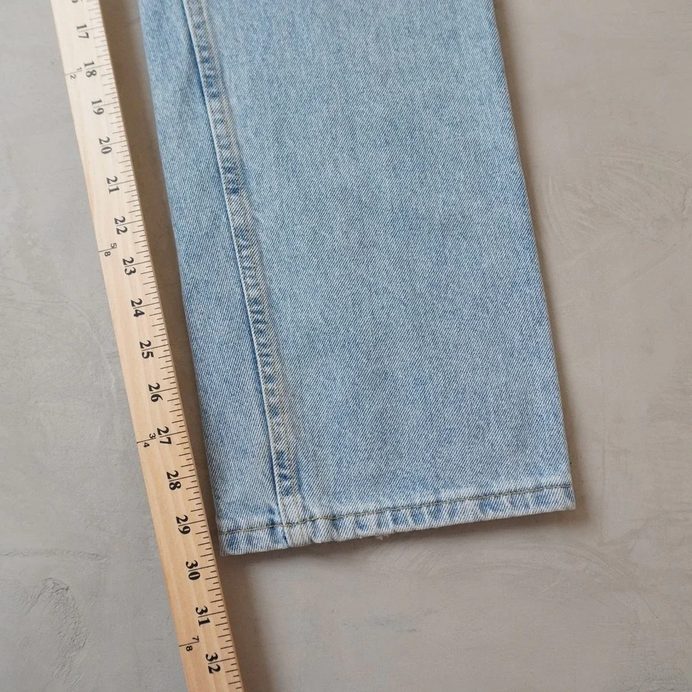 Vintage Lee Regular Fit Jeans 36x30 Mens 90s Light Wash Straight Leg Denim